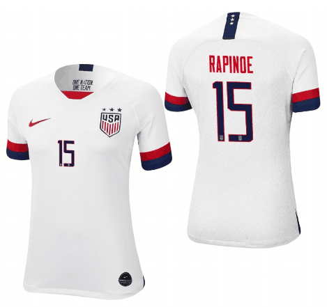 Women's USA #15 Megan Rapinoe White 2019 World Cup Fifa Jersey